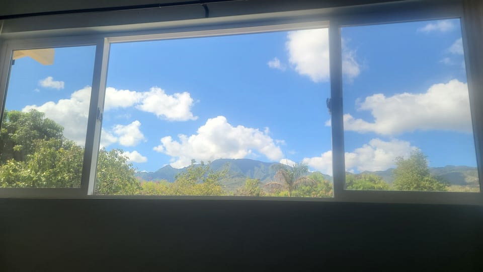 View of the mountains from inside the unit