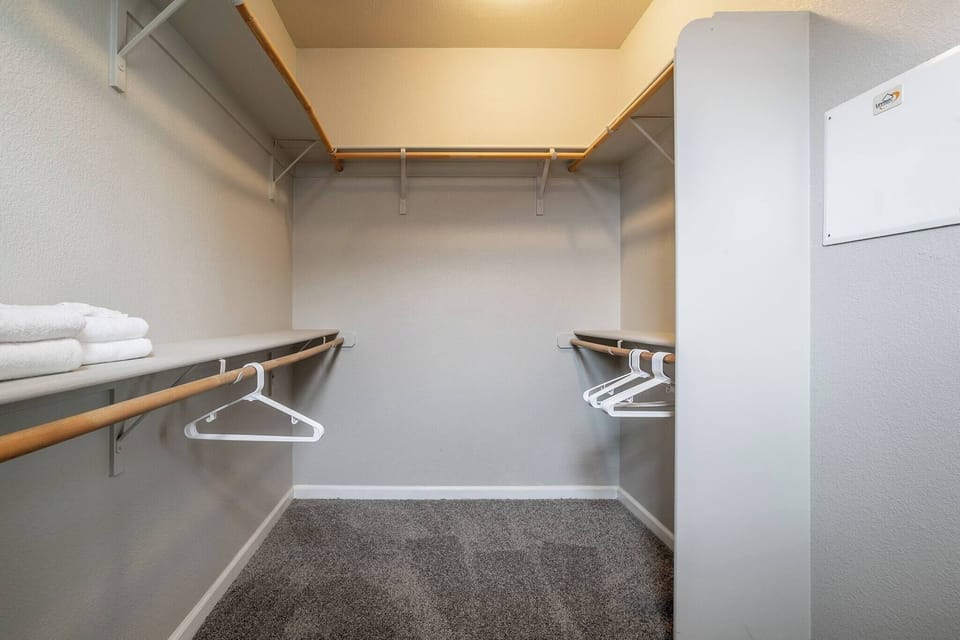 Master suite with spacious walk-in closet