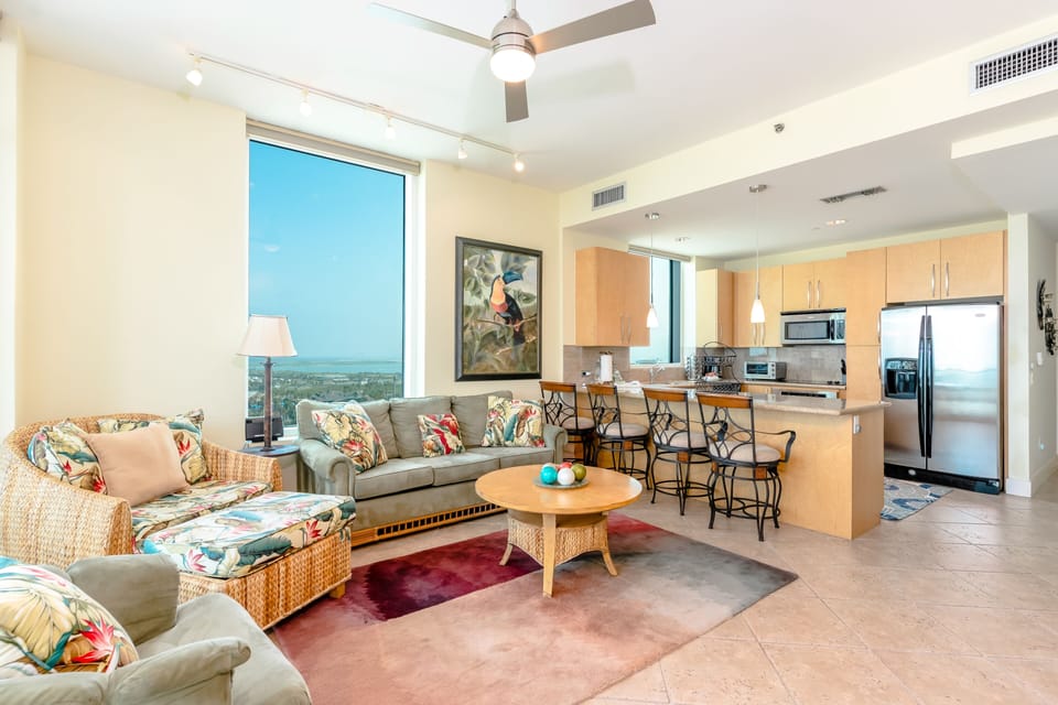 Our open concept living and kitchen areas promise a breathtaking view from every seat!