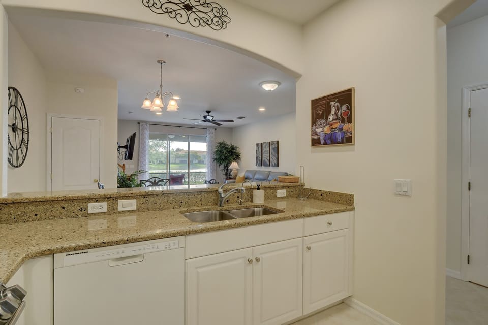 The Kitchen Has An Open Concept to It