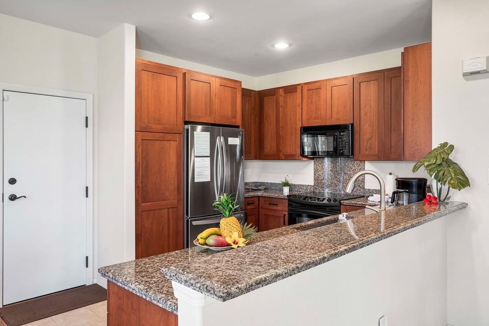 Newly renovated kitchen with everything you need during your sta
