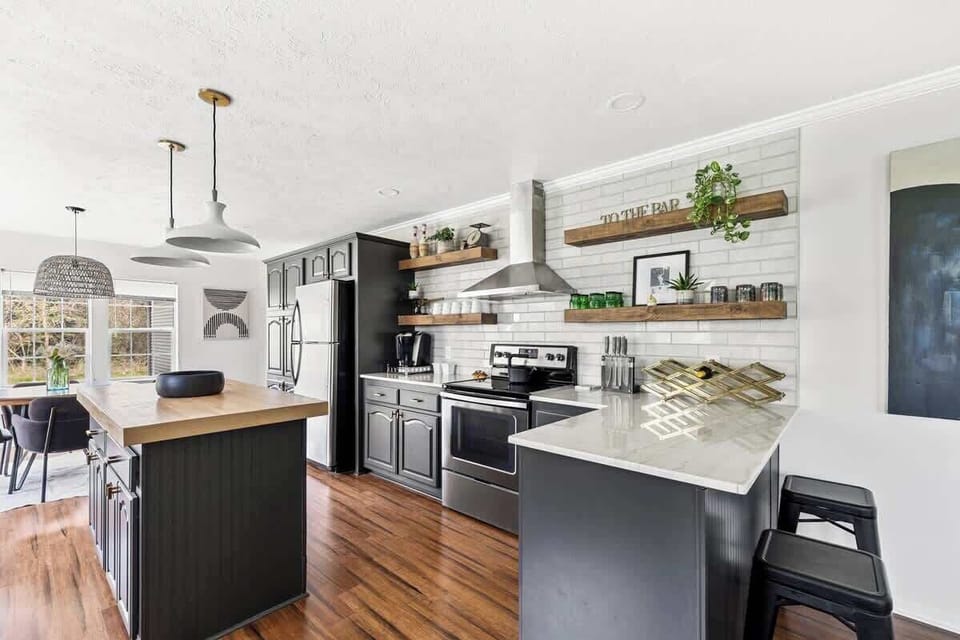 Complete with top-of-the-line appliances and everything you need to whip up a delicious meal.
