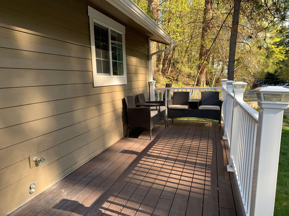 Porch facing East Tubbs Hill Park 
