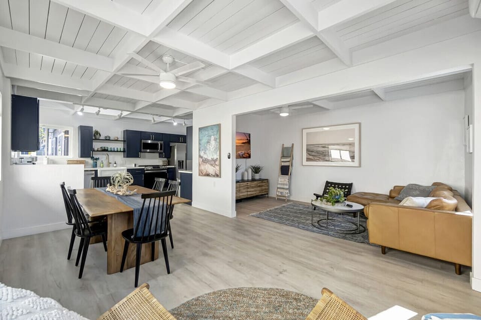 Open living & dining layout w/ seamless flow into the modern kitchen.