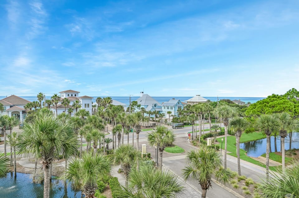The condo is a short walk to the private access beach
