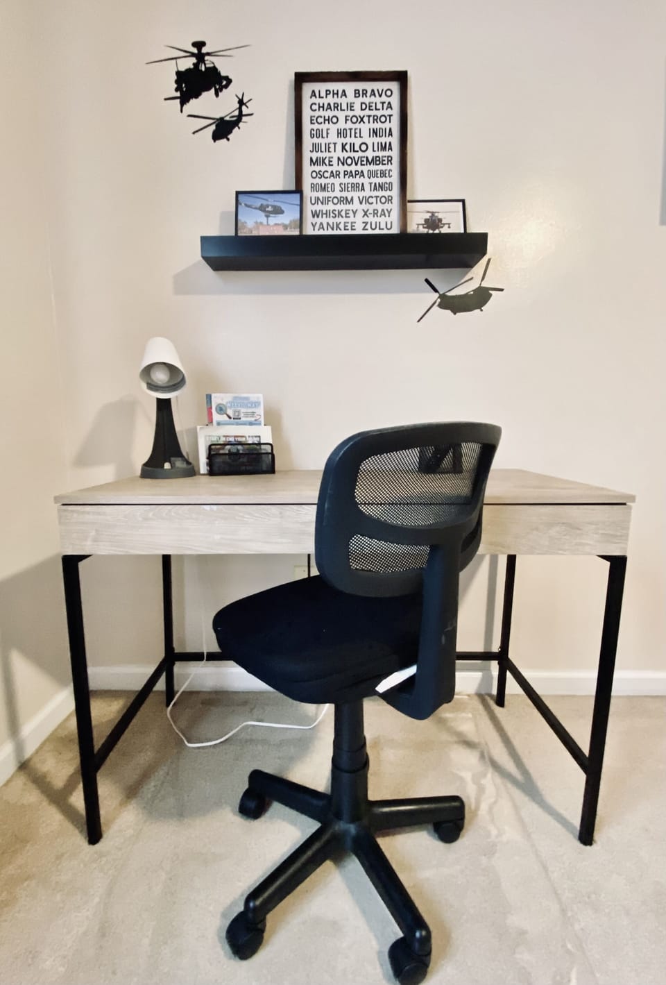 Dedicated work area.