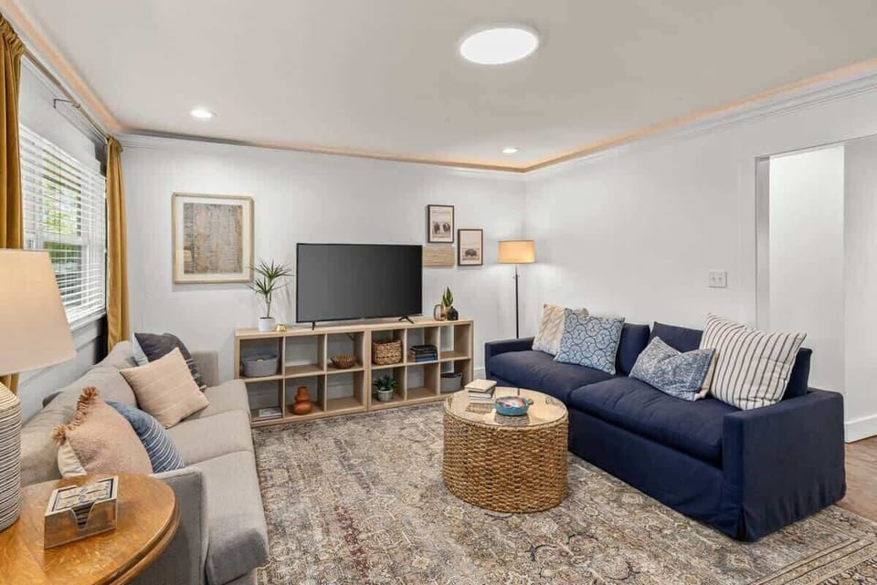 Another angle of the living area invites conversation & cozy gatherings.