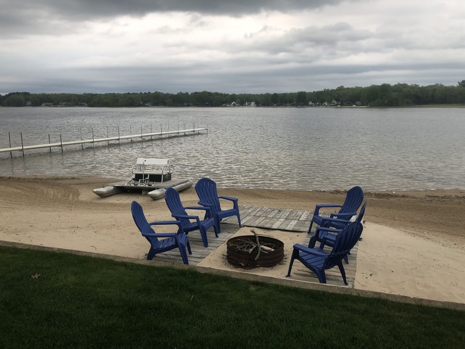 Lakeside fire pit