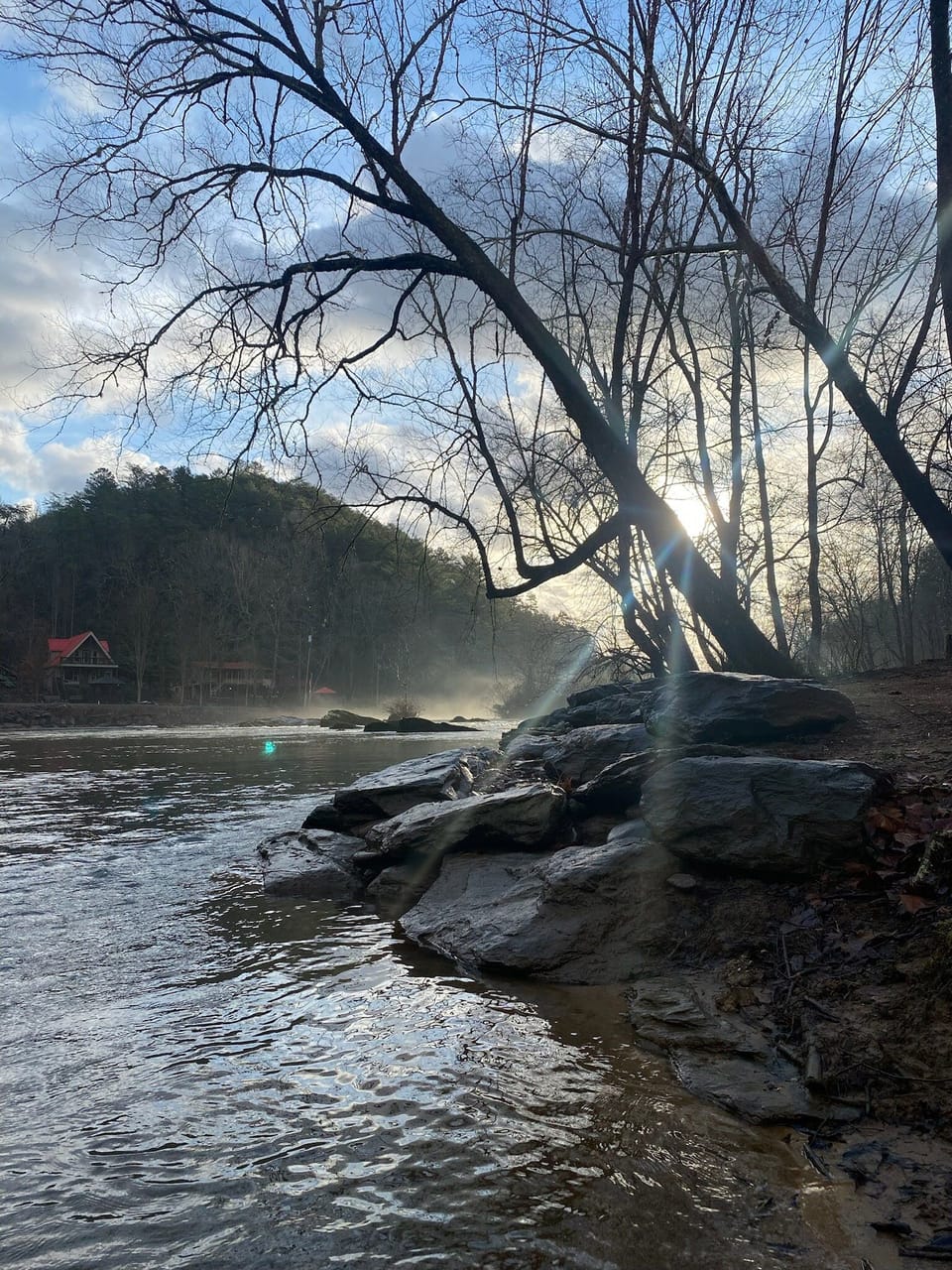 Hiawassee River view (short drive or healthy walk from the house). 