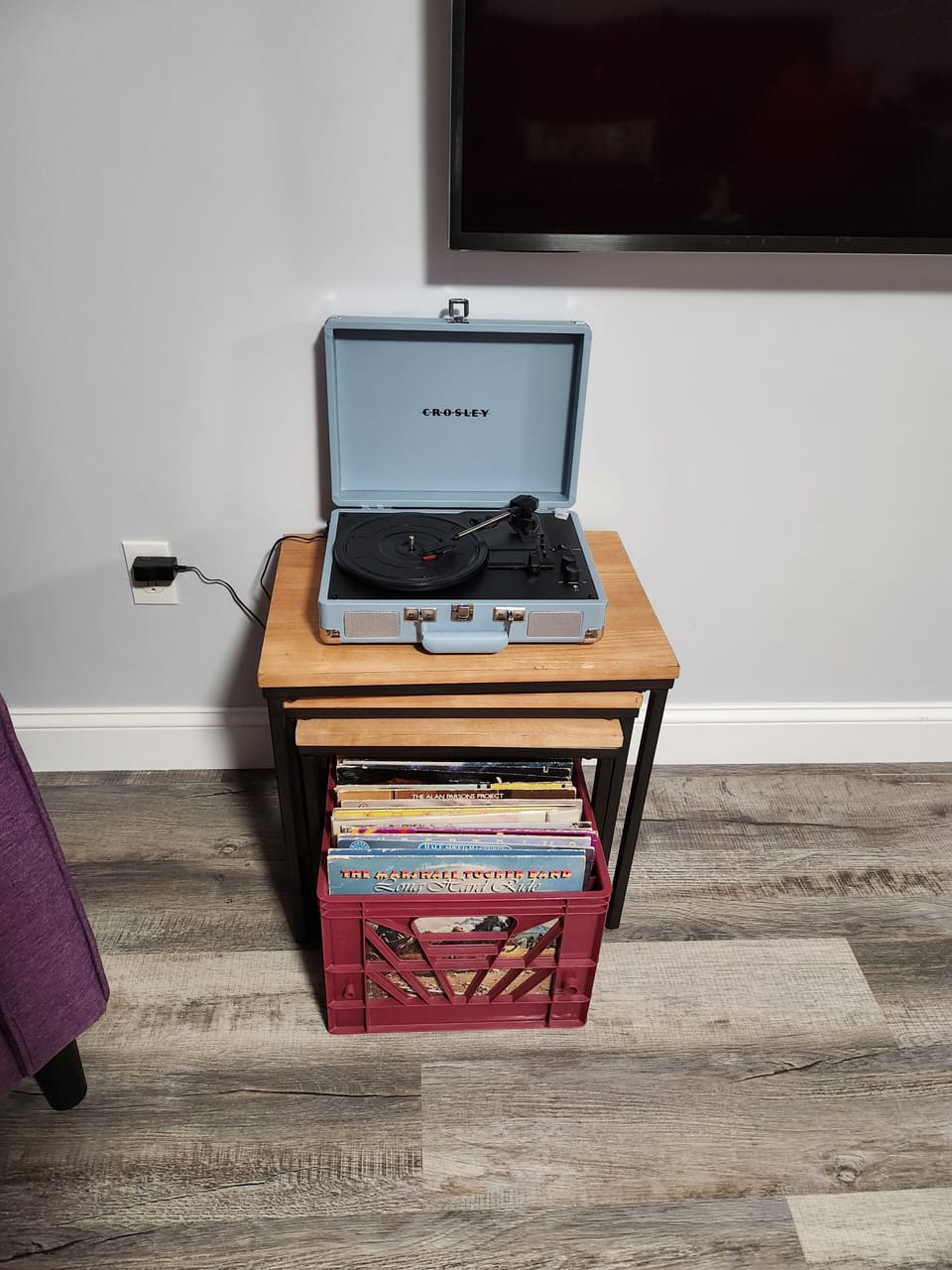 Record Player with Records