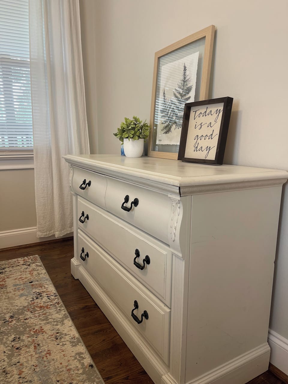 Second bedroom- with a luggage rack in closet, as well.