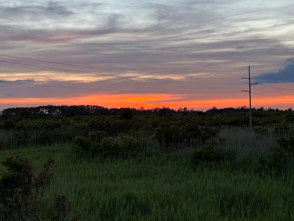 Sunset view from rear deck 