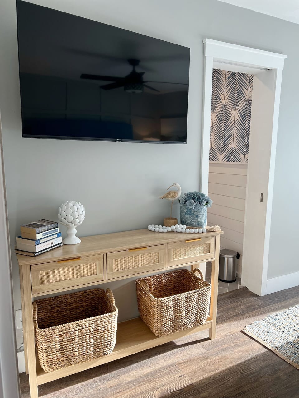 Master suite smart tv and console