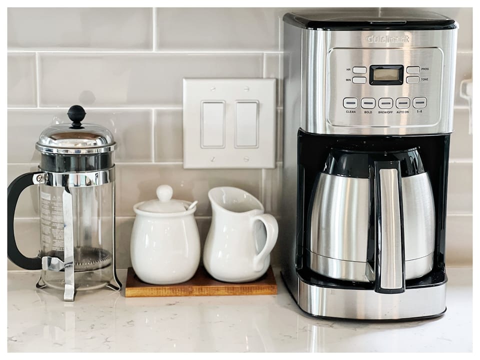 For our Coffee lovers, Cuisinart 12-cup Coffee Maker and French Press.