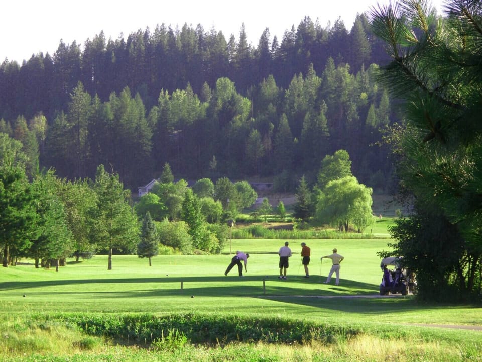 There are several golf courses nearby.