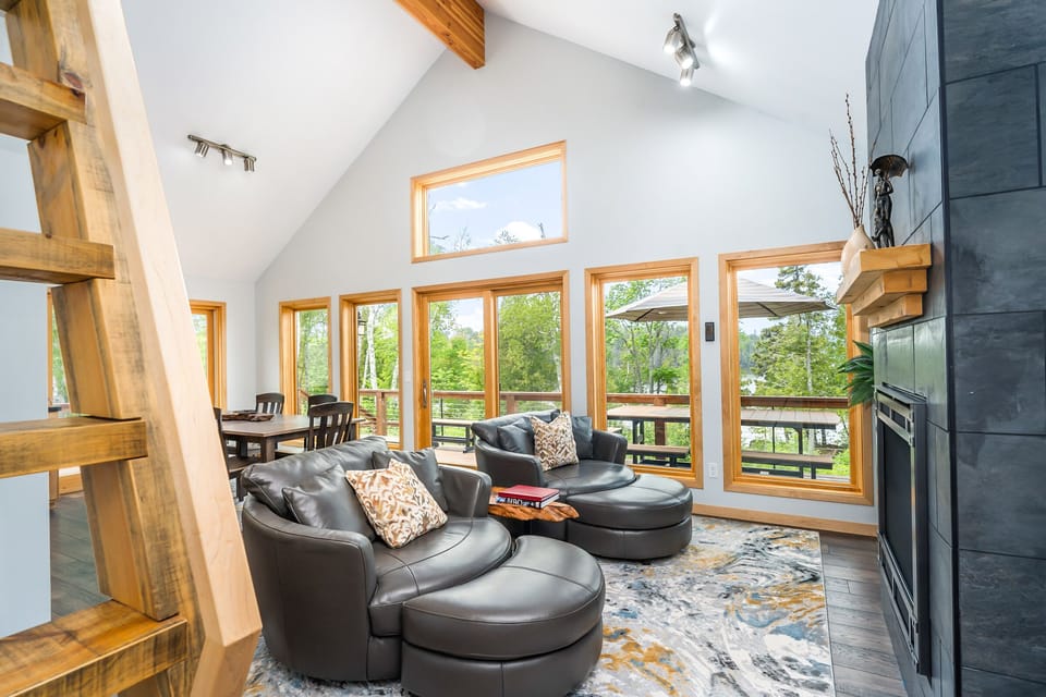 Living Room with large windows