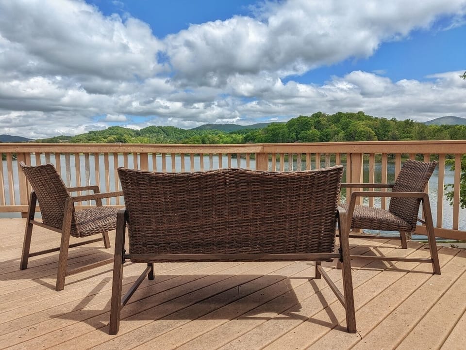 Beautiful Lake & Mountain Views From the Main Level Deck