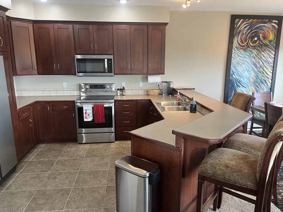 Ample kitchen fully equipped to cook or bake and serve the whole family!