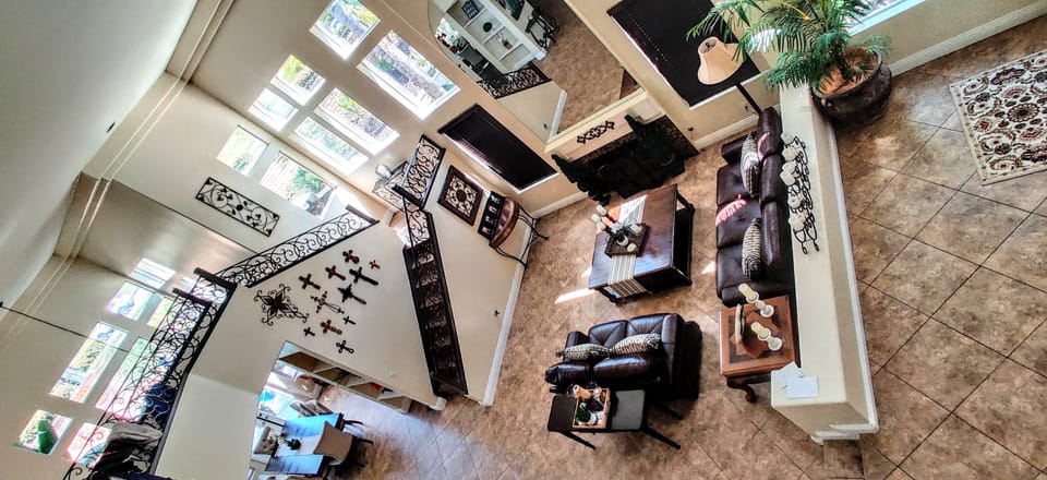 Overhead view of living room 
