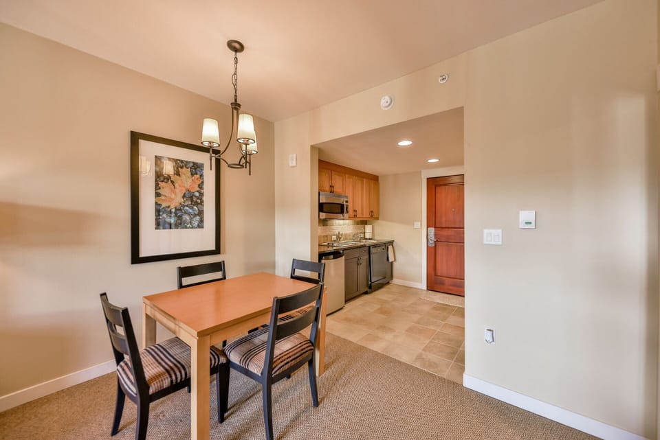 Dining area and kitchen
