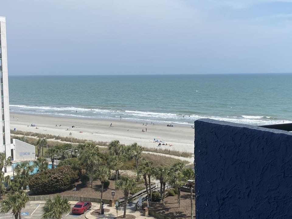 another picture of private balcony from your condo. Ocean view. 8th floor unit