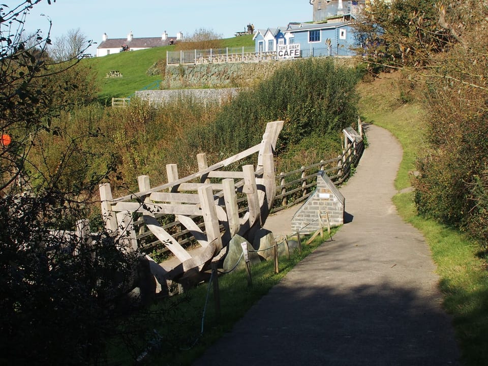Boat on Top Of Dyffryn Beach