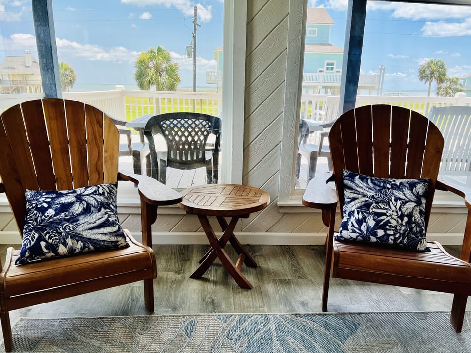 Living room ocean views 
