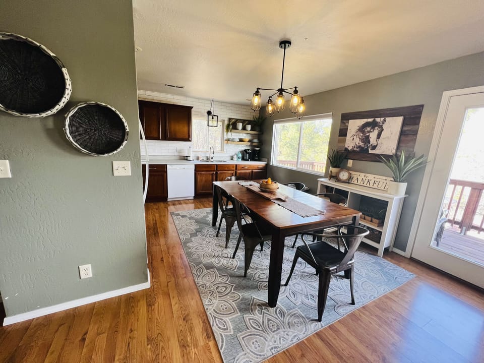 Lower home dining.kitchen area.