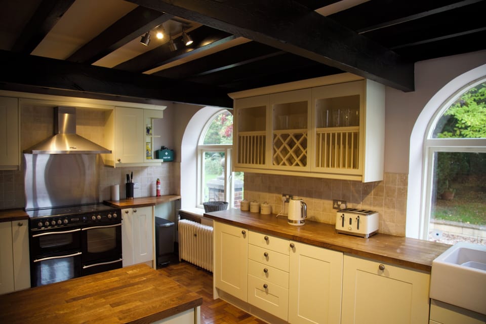 Kitchen with views over the garden
