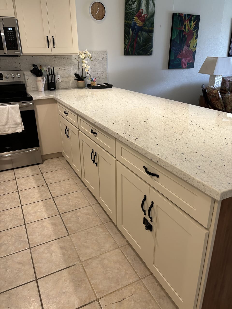 Lots of room to prepare meals!