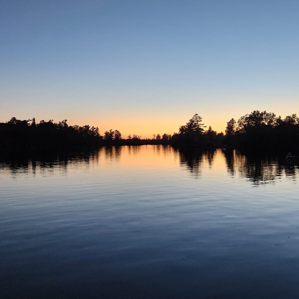 Sunset views from yard and dock
