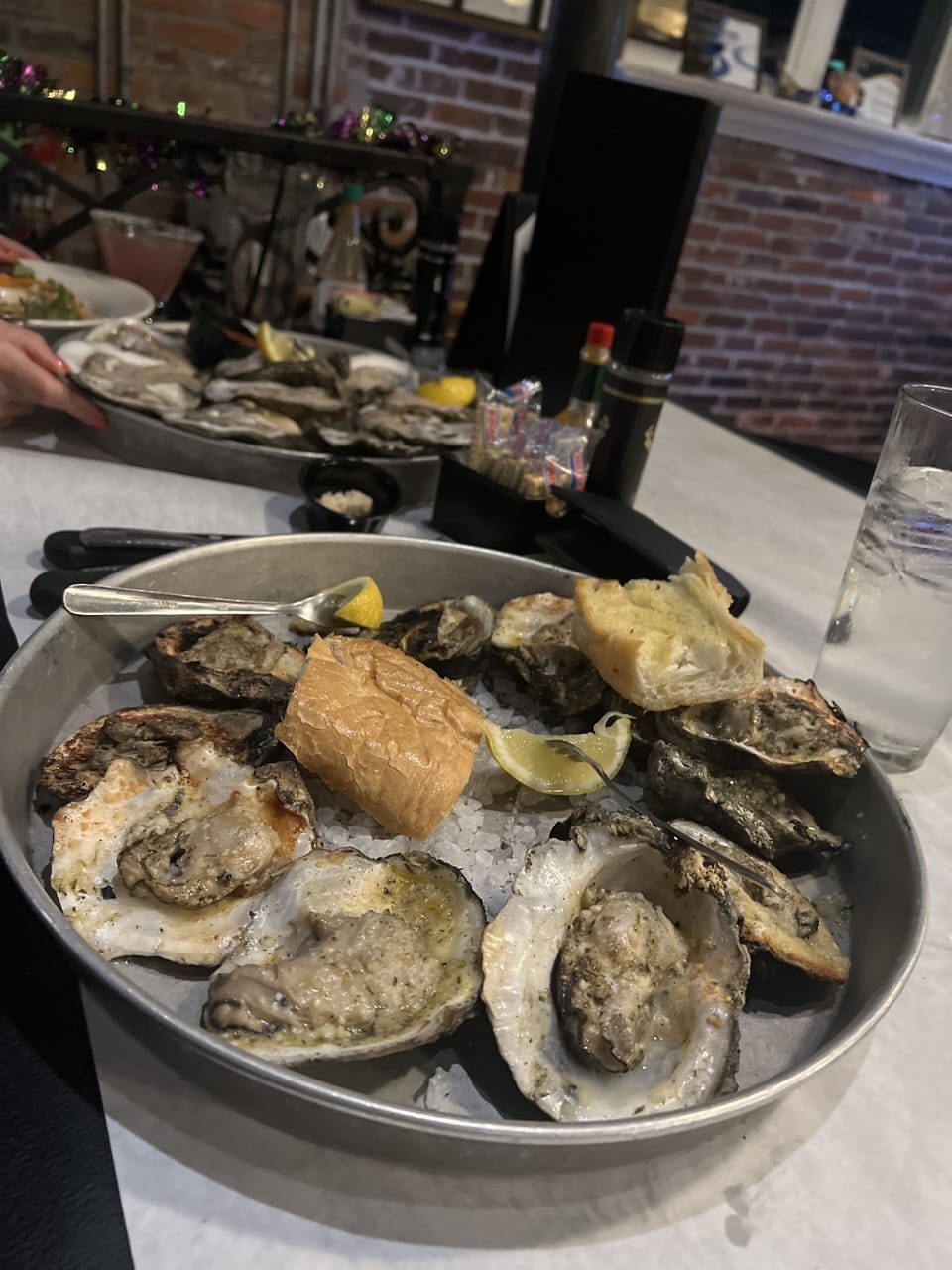 Grilled oysters from Half Shells