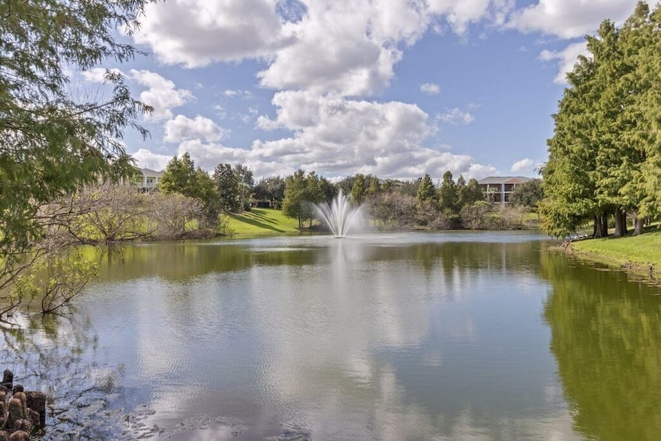 Natural lakes add beauty and calm