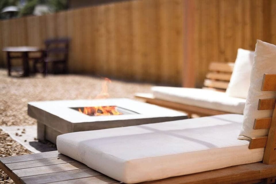 Fire pit powered by propane for clean safe enjoyment up in Big Bear.

*Please note that come winter the cushions are stored away and it’s likely if we have a lot of snow that the fire pit becomes buried but that’s ok as it means the snow is here!!! 