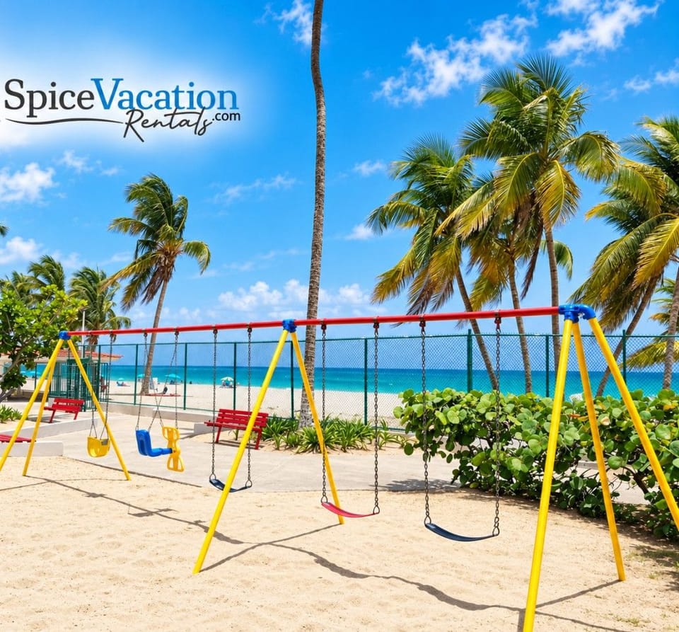 A convenient playground area gives little travelers a place to play and enjoy some outdoor fun.