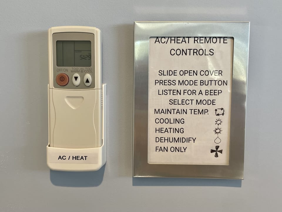 Our home has radiant floor heat throughout with in-room AC unit. 