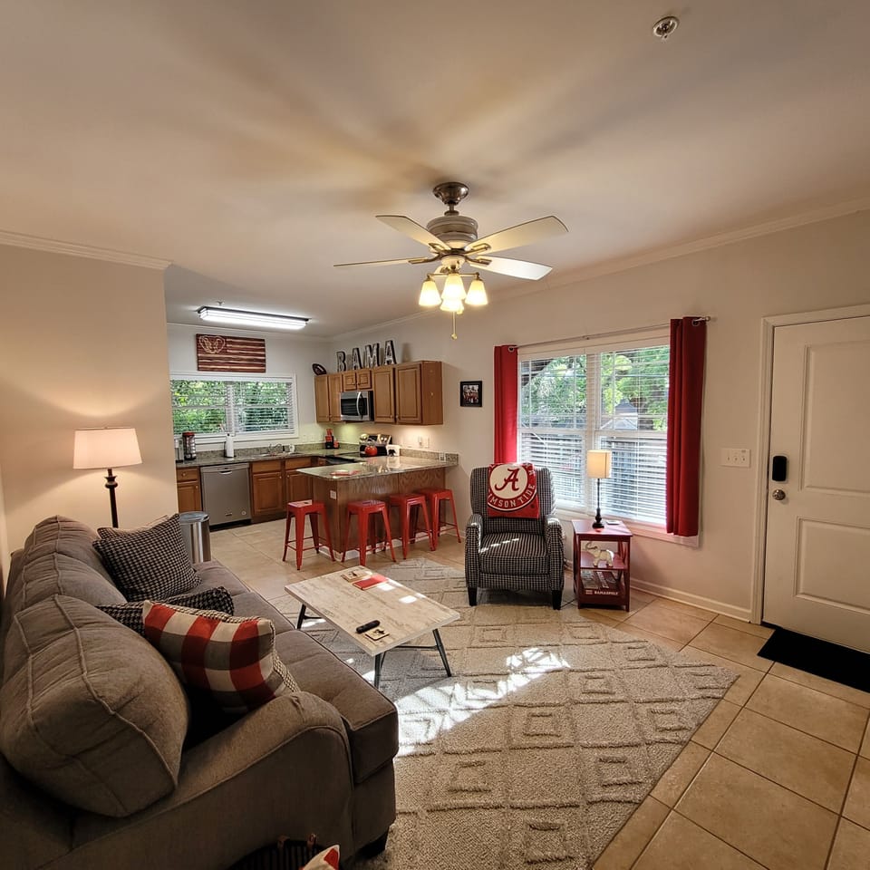 Bright kitchen and living space