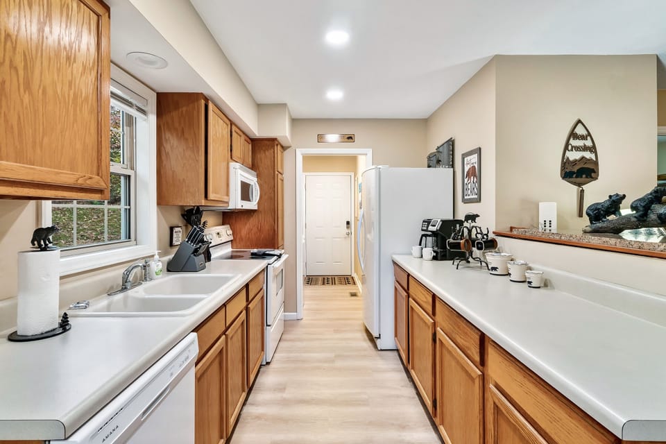Our fully equipped kitchen with all the necessities to make family meals