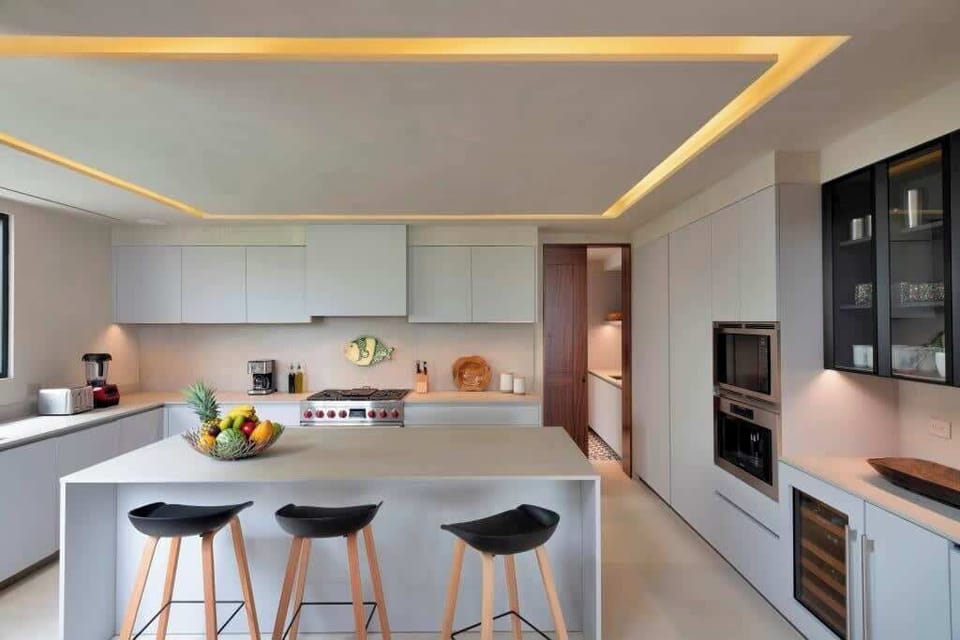 Fully equipped gourmet kitchen for in-villa dining