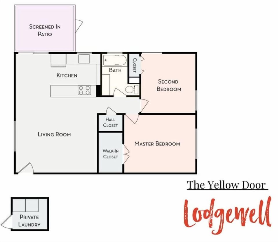 Floor Plan. The Yellow Door by Lodgewell