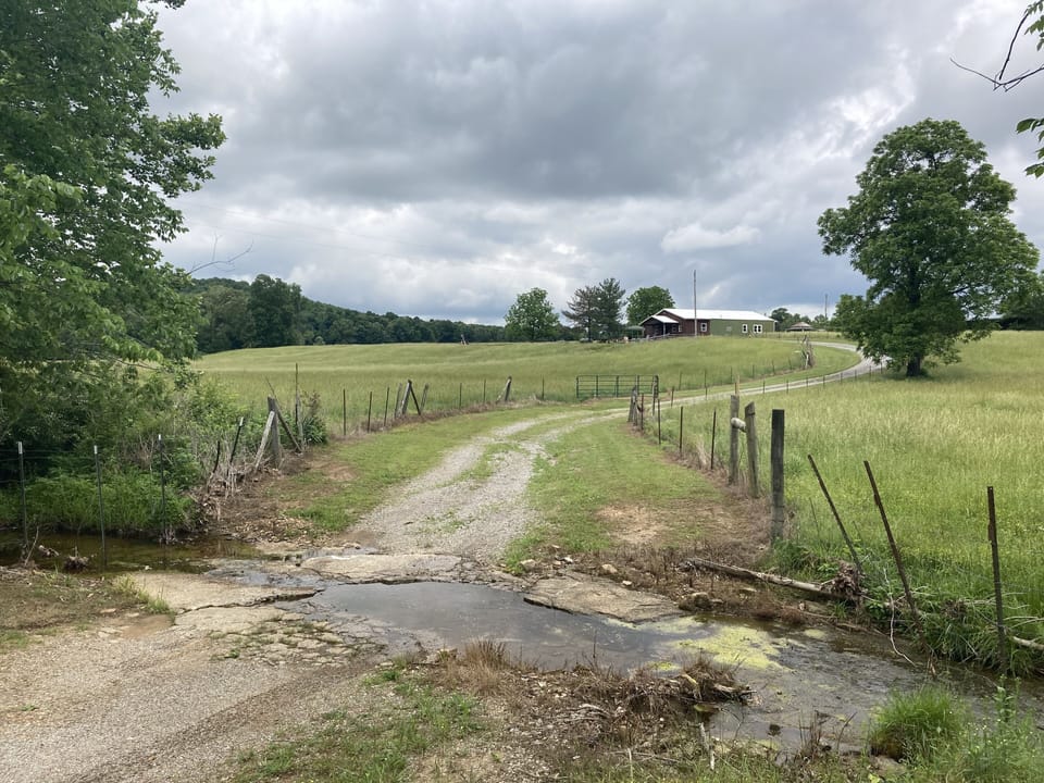 Small creek/water over driveway