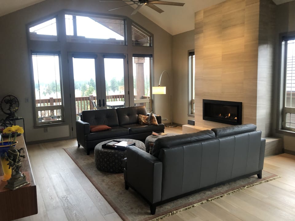 Living Room and upstairs deck