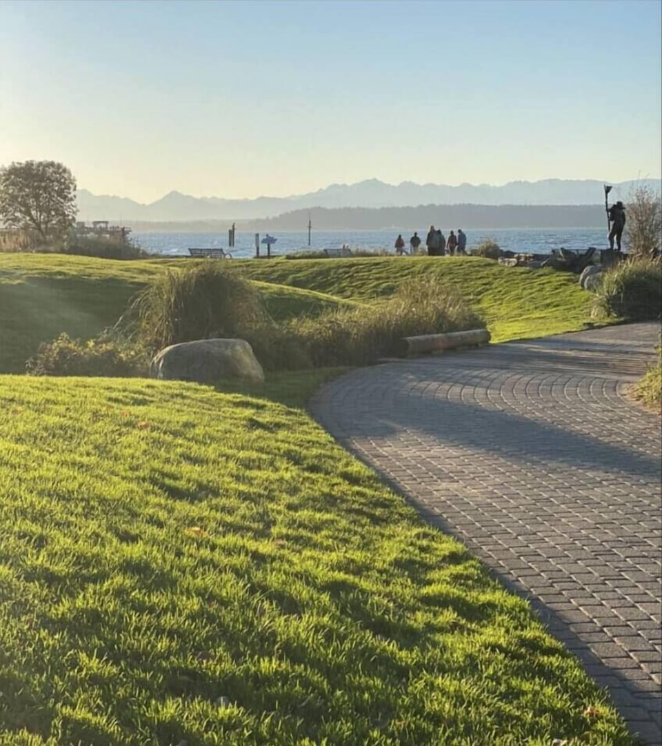 Sandy and beautiful Edmonds Beach just to left of ferry terminal!