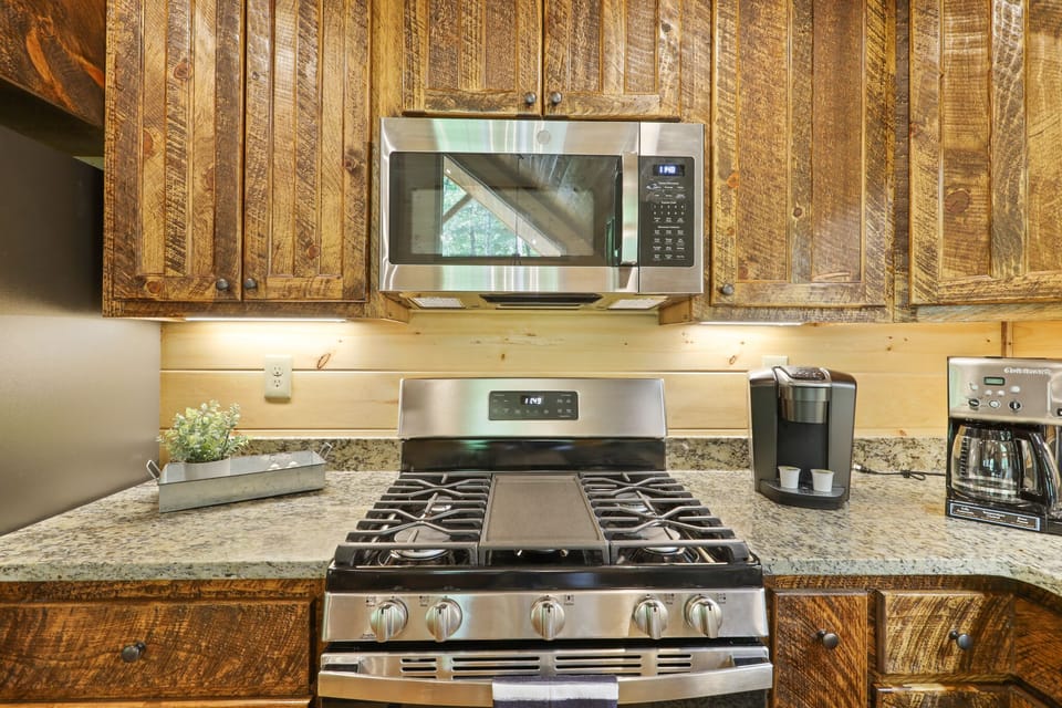 Gas range, Keurig and drip coffee