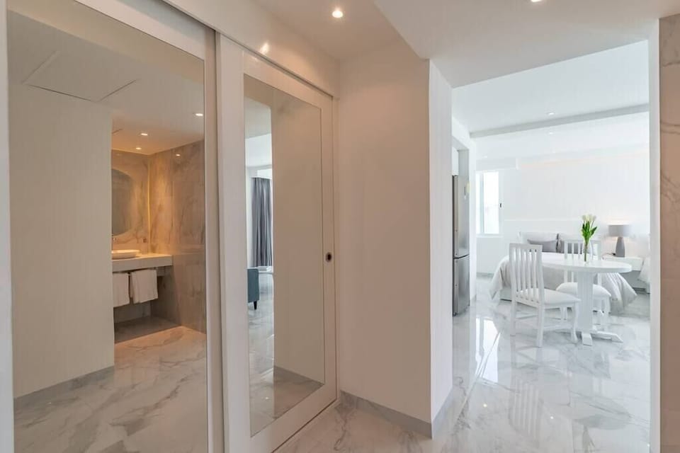 Entrance, closet at your left with mirror / entrada, closet a la izquierda con espejo