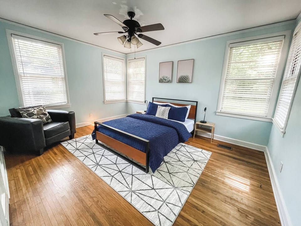 Enjoy the privacy of this back bedroom