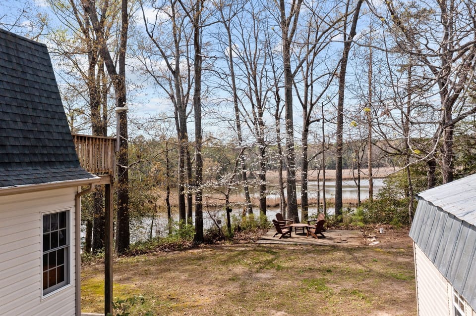 Waterfront year round home. Sweeping water views from the deck. What a view!