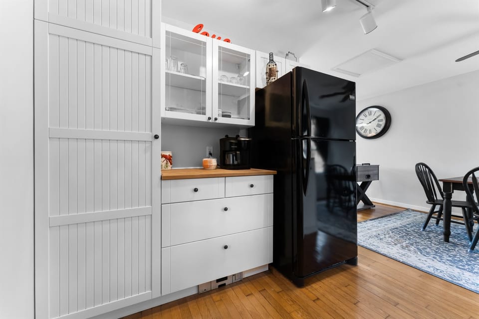 Fully equipped kitchen.  Drip and Keurig coffee.