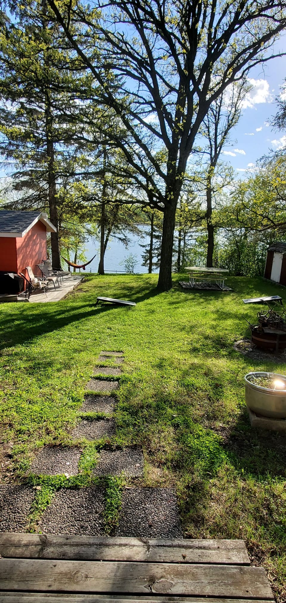 View from bunk house 
