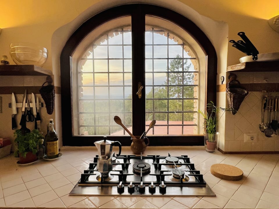 View from the main villa's kitchen